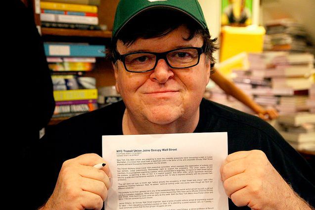 Michael Moore with article about how the Transit Workers Union will support Occupy Wall Street